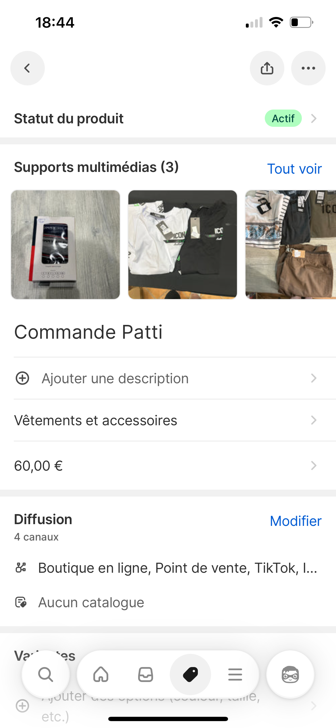 Commande Patti DAHO.G