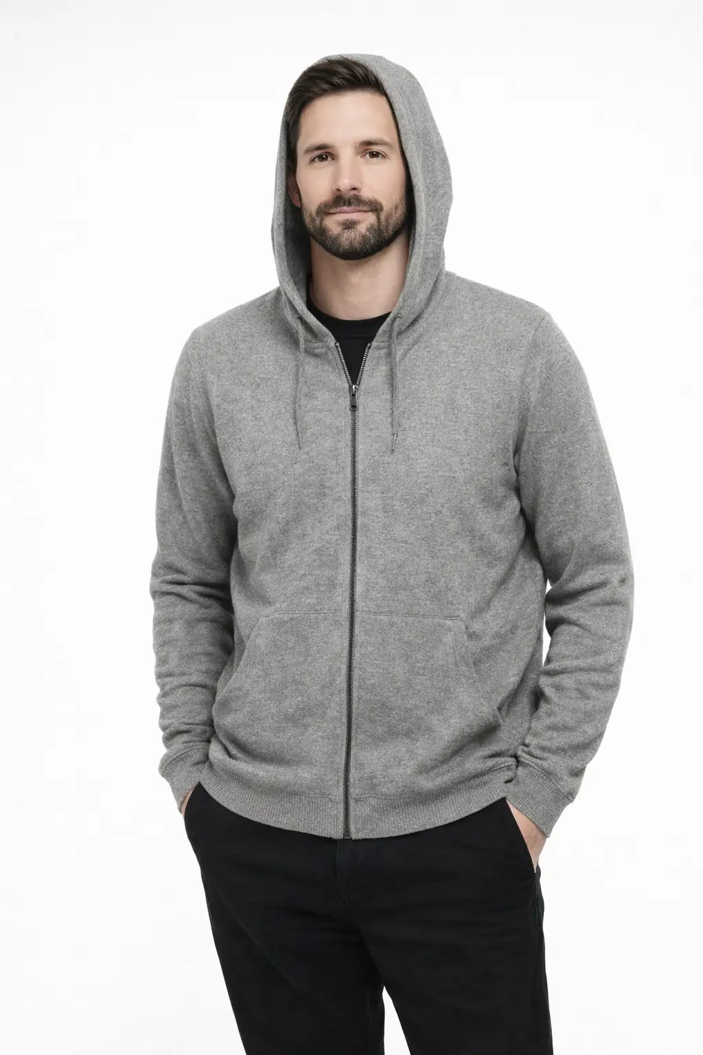 Gilet zippé à capuche cachemire IKKS DAHO.G