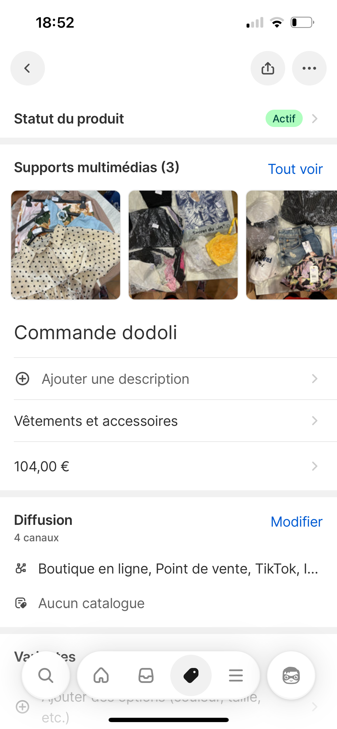 Commande dodoli