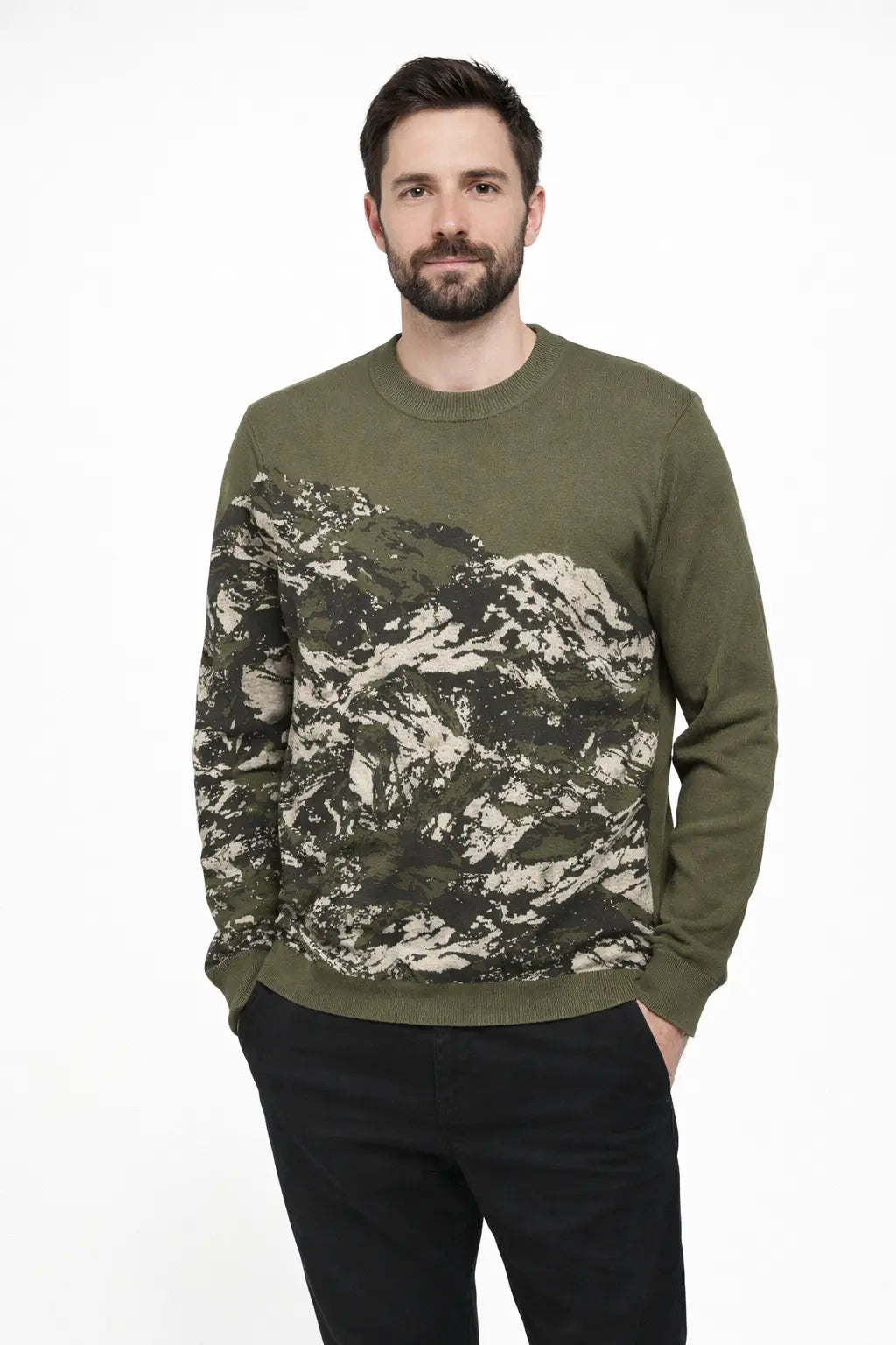 Pull Jacquard Militaire IKKS DAHO.G