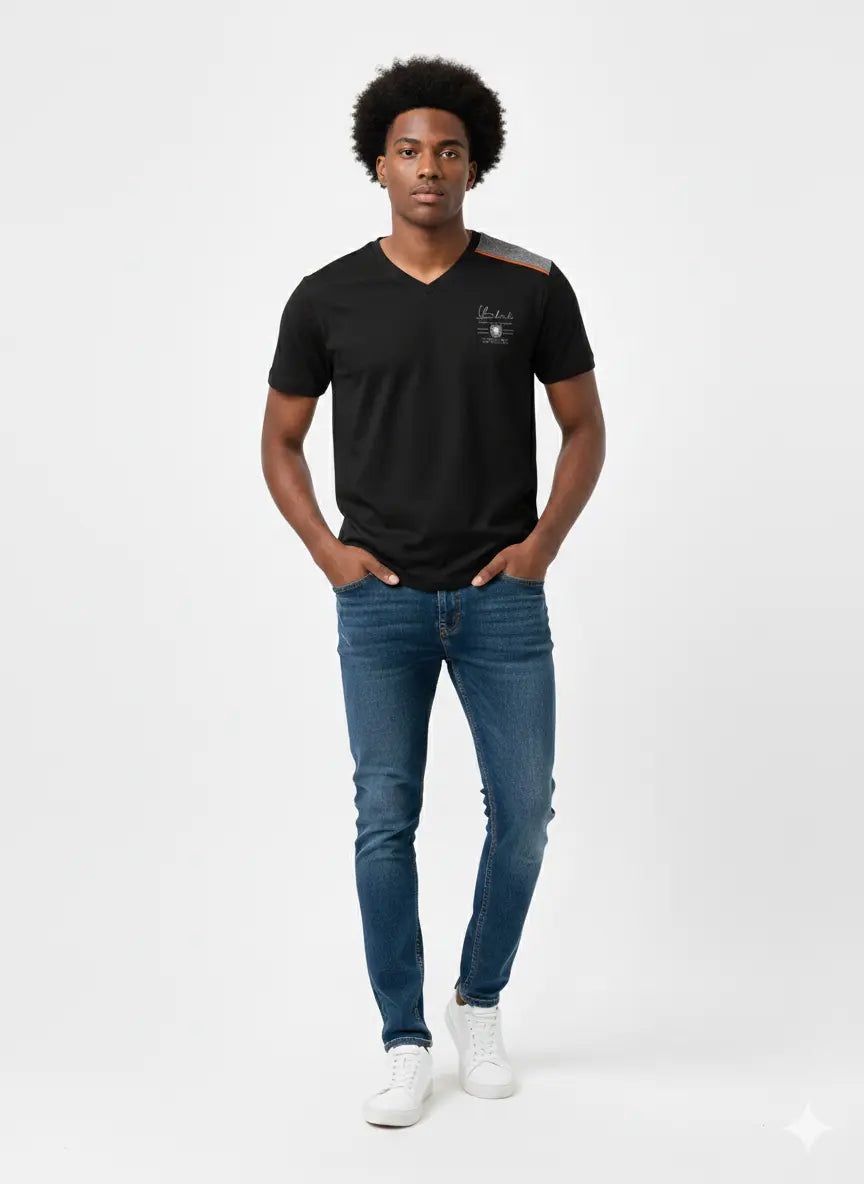 Tee shirt BLVCK Soul col V DAHO.G