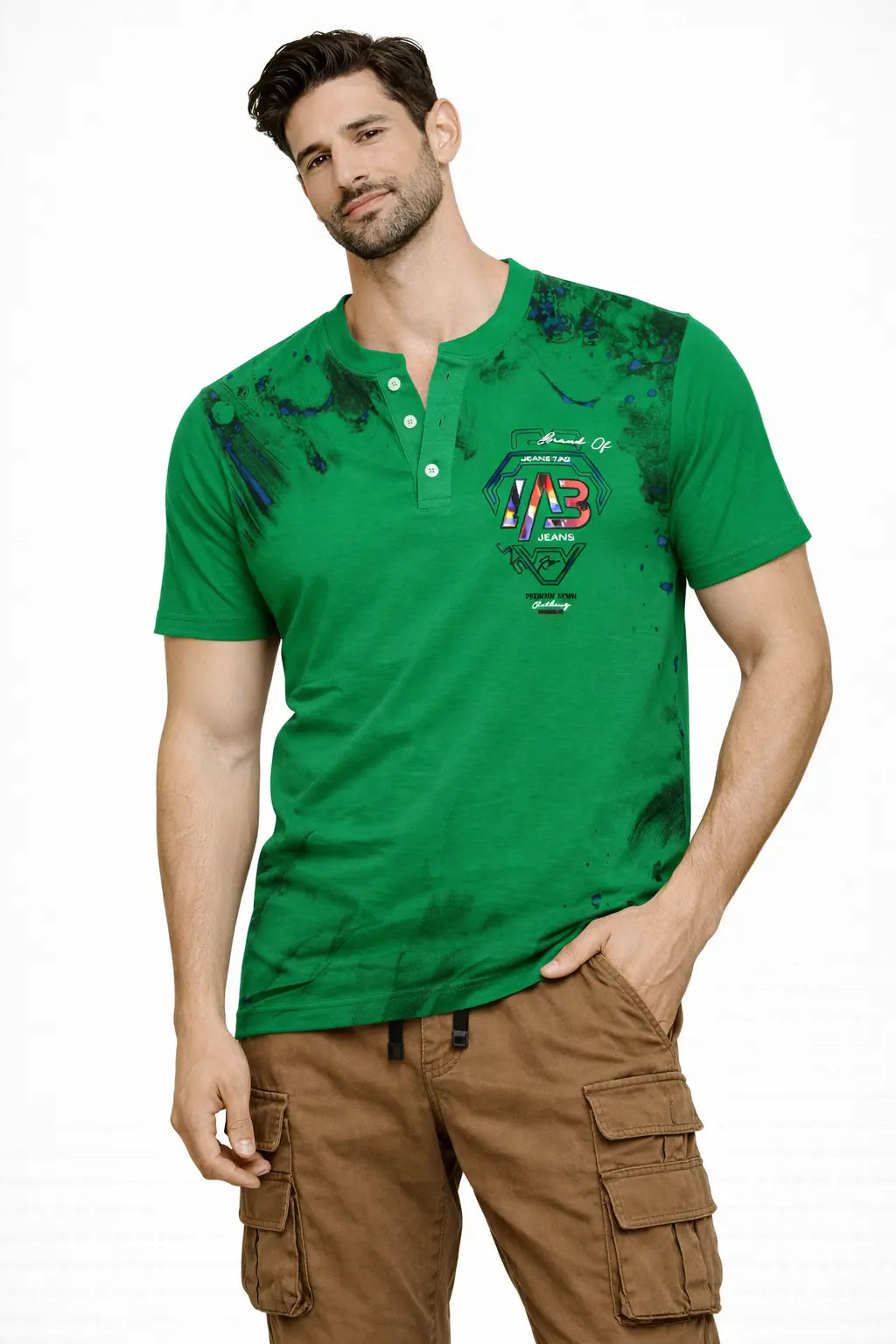 Tee shirt col V BLUE Soul DAHO.G