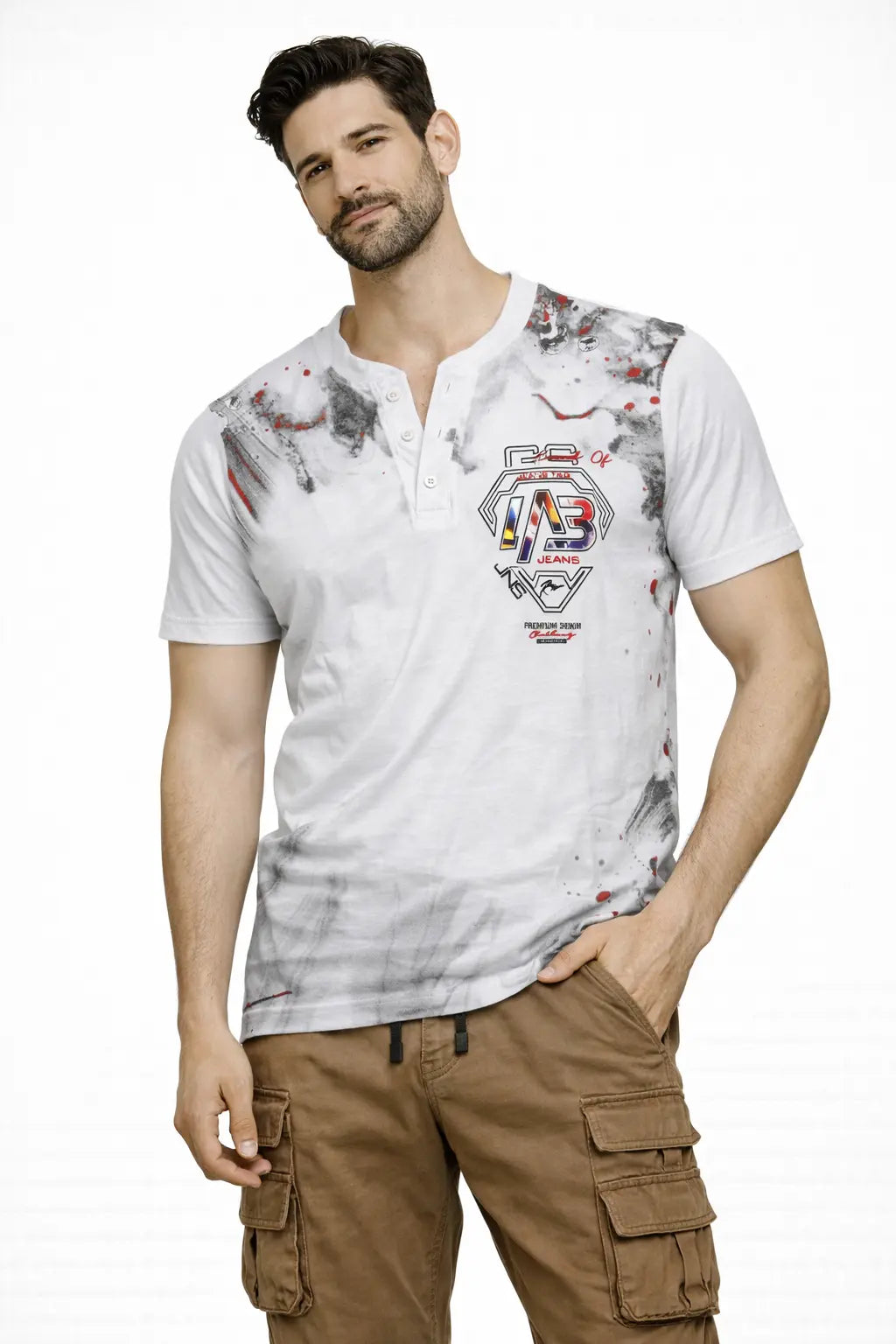 Tee shirt col V BLUE Soul DAHO.G