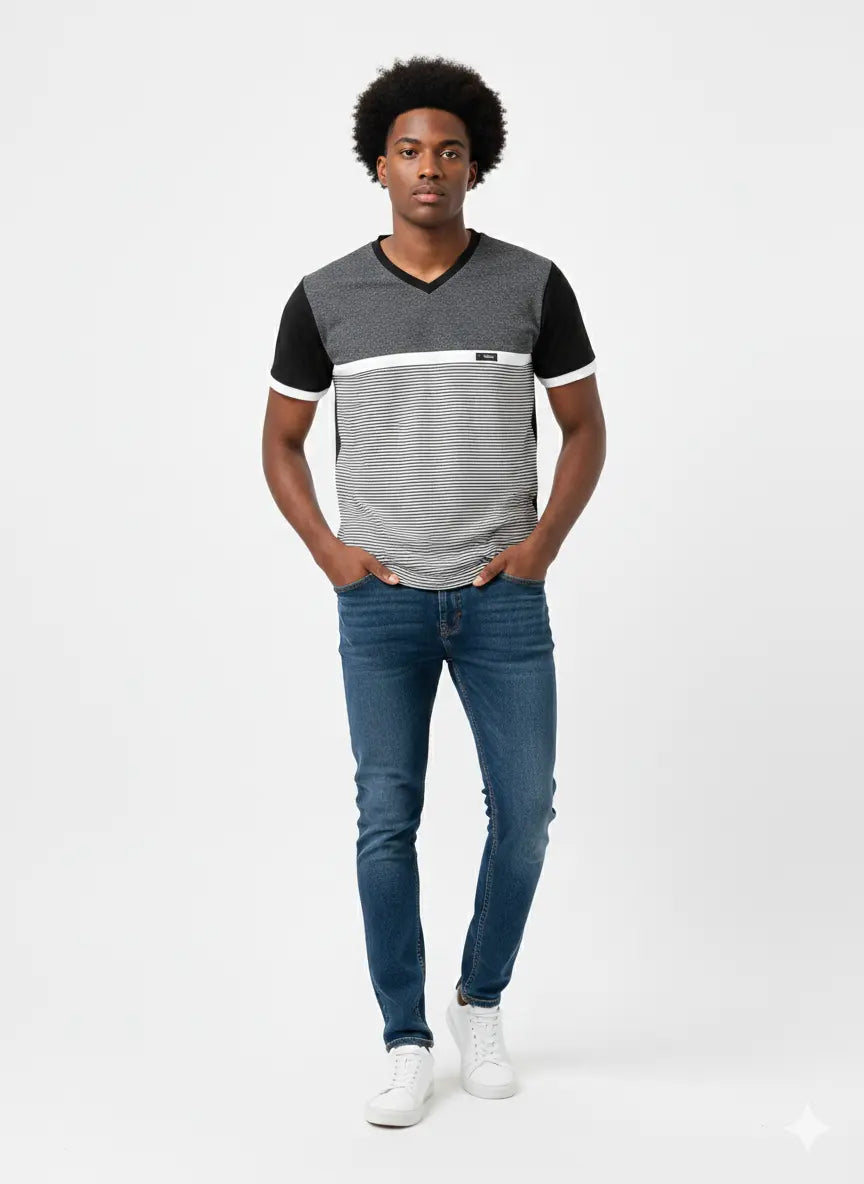 Tee shirt col V BLVCK Soul DAHO.G